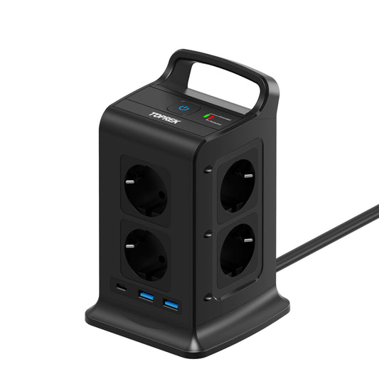 TP-VK3U8E - Vertikale Steckdosenleiste mit USB & USB-C Schnellladung
