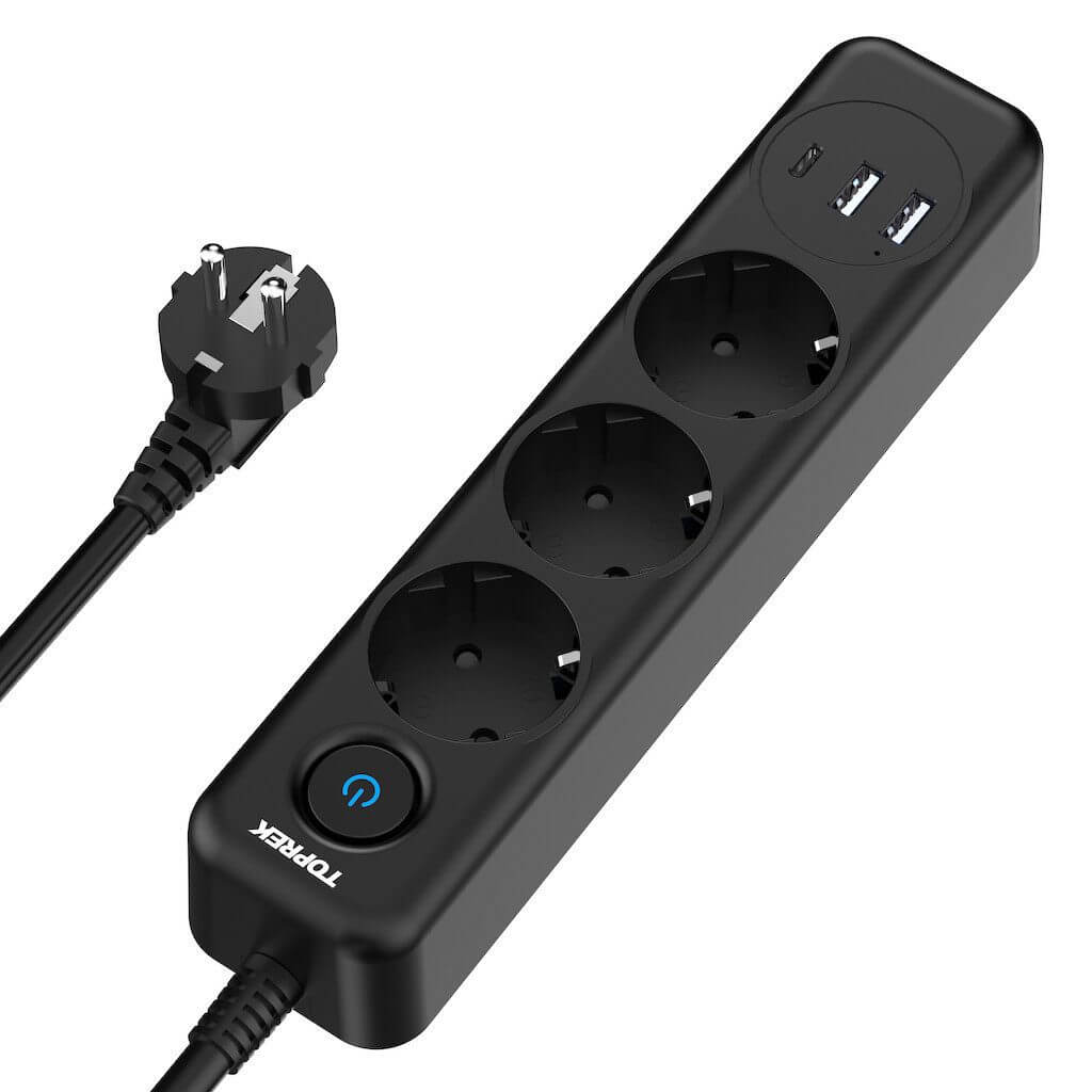 TP-FD3U3E-PD | Slim power strip with USB-A &amp; USB-C fast charging