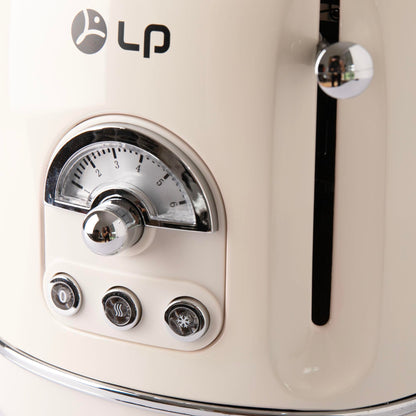 TO-0201 Retro Toaster – Pastell Edition | 2-Scheiben-Toaster im Vintage-Design, extra breite Schlitze, vielseitige Funktionen